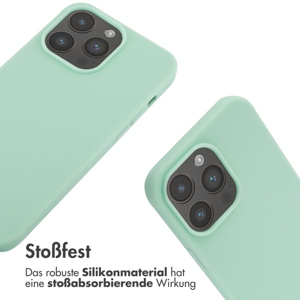 imoshion Silikonhülle mit Band für das iPhone 14 Pro Max - Mintgrün