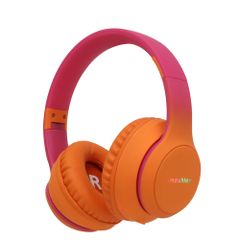 imoshion Kabellose Kinderkopfhörer LED Light - Dezibelbegrenzer - Mit AUX-Kabel - Hot Pink / Apricot Orange Crush