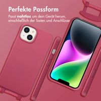 imoshion Color Backcover mit abnehmbarem Handykette und MagSafe Apple iPhone 14 - Raspberry