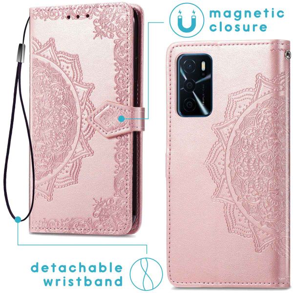 imoshion Mandala Klapphülle für das Oppo A16(s) / A54s - Rose Gold