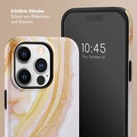 Selencia Vivid Back Cover Apple iPhone 14 Pro - Chic Marble Gold