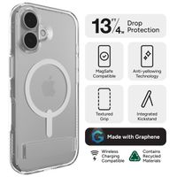 ZAGG Crystal Palace Snap KickStand Case mit MagSafe für das iPhone 16 - Transparent