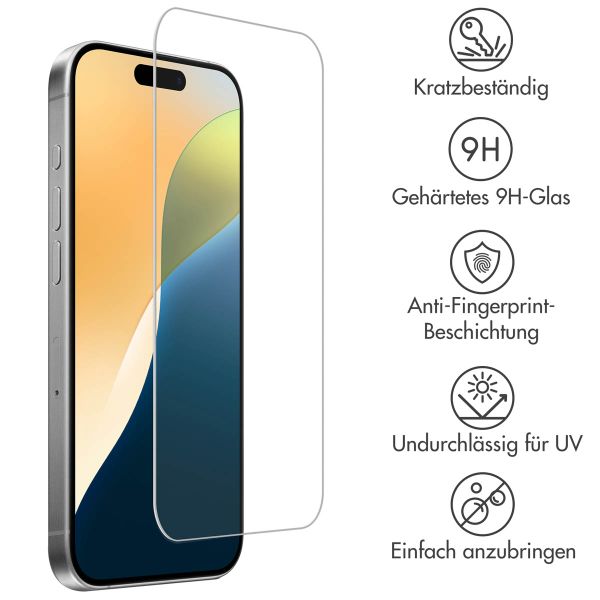 Accezz Privacy Displayschutz aus gehärtetem Glas für das iPhone 16 Pro