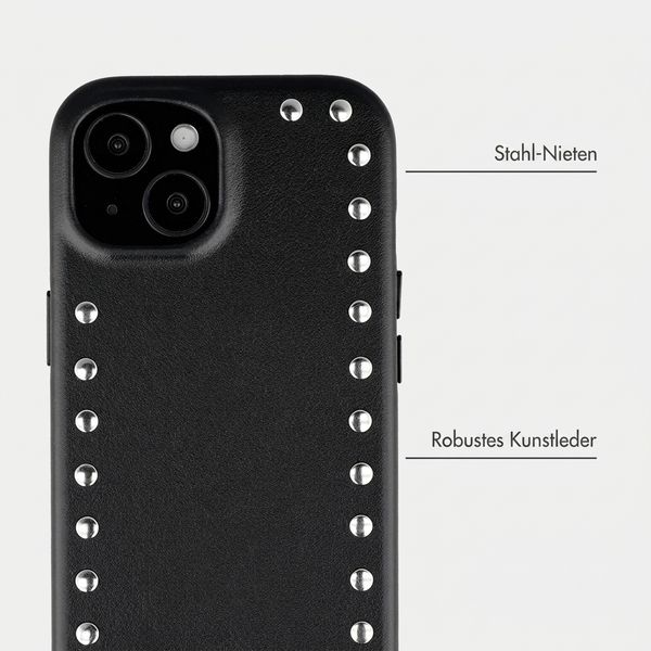 Selencia Studs Backcover mit MagSafe Apple iPhone 15 - Velvet Black