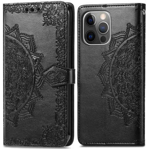 imoshion Mandala Klapphülle iPhone 13 Pro - Schwarz