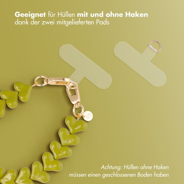 Selencia Lova Herz-Handgelenkbande - Olive Dust