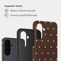Selencia Vivid Back Cover Samsung Galaxy A36 / A56 - Happy Dots Chocolate