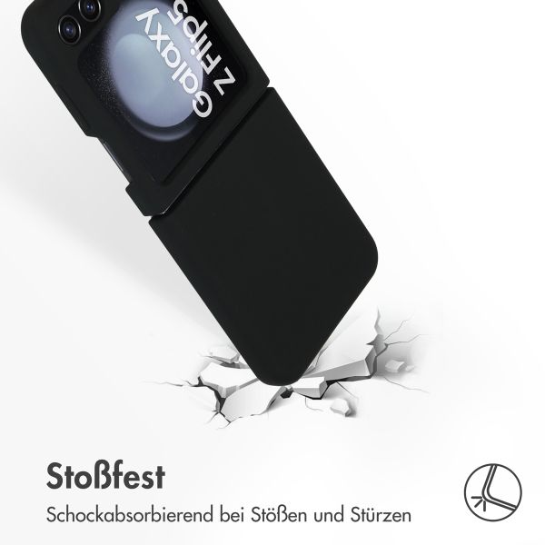 Accezz Liquid Silikoncase Samsung Galaxy Z Flip 5 - Schwarz