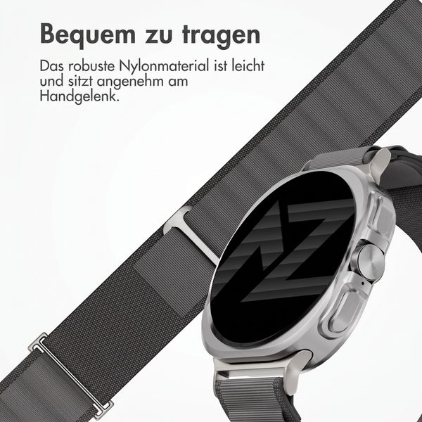 Accezz Nylon Alpine Armband für Samsung Galaxy Watch Ultra 2 (2026) / Ultra (2024/2025) - Dark Grey