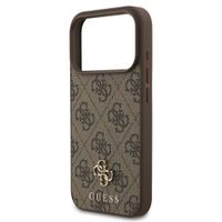 Guess 4G Metal Logo Back Cover MagSafe Apple iPhone 17 Pro - Braun