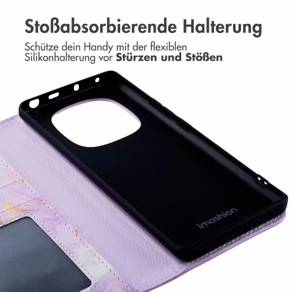 imoshion Design Klapphülle Xiaomi Redmi Note 14 Pro (4G) - Purple Marble