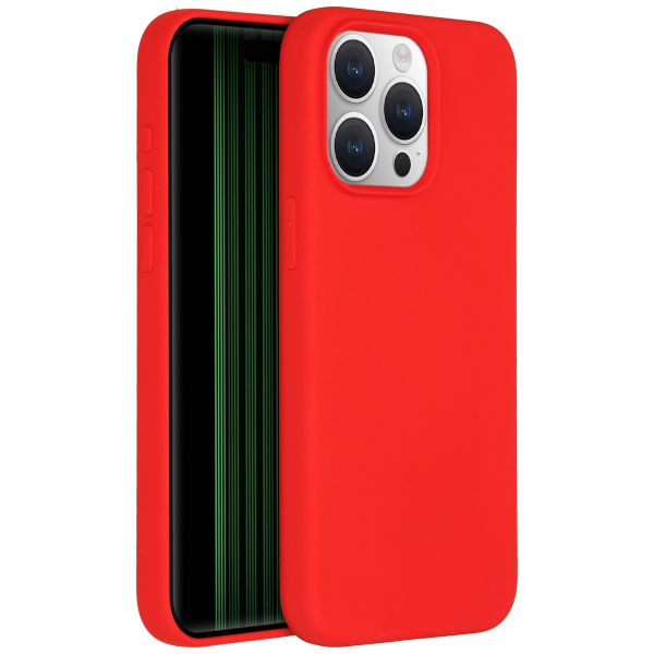 Accezz Liquid Silikoncase für das iPhone 15 Pro Max - Rot