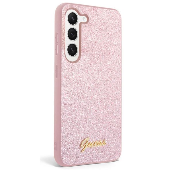 Guess Glitter Flakes Back Cover Samsung Galaxy S24 - Rosa