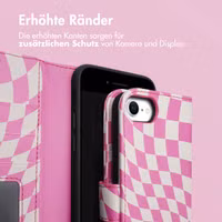 imoshion Design Klapphülle iPhone SE (2022 / 2020) / 8 / 7 / 6(s) - Retro Pink