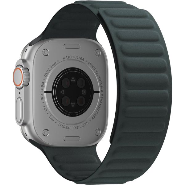 WiWu Magnetisches gewebtes Gliederarmband für die Apple Watch Series 1 bis 10 / SE / Ultra (2) (44/45/46/49 mm) - Grün