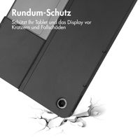 imoshion Design Klapphülle für das Lenovo Tab Plus - Black Marble