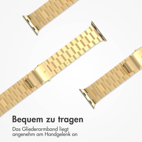 imoshion Edelstahlarmband für das Apple Watch Series 1 bis 10 / SE / Ultra (2) (44/45/46/49 mm) - Gold