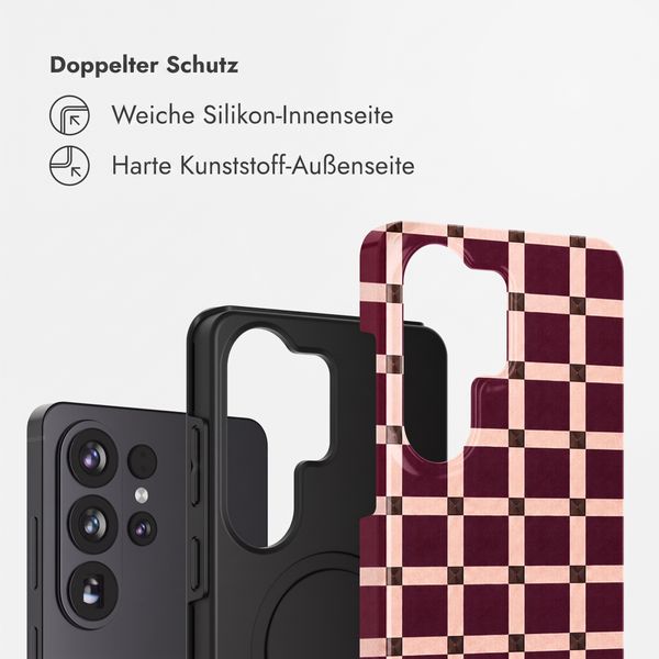 Selencia Vivid Back Cover Samsung Galaxy S26 Ultra - Check This Burgundy