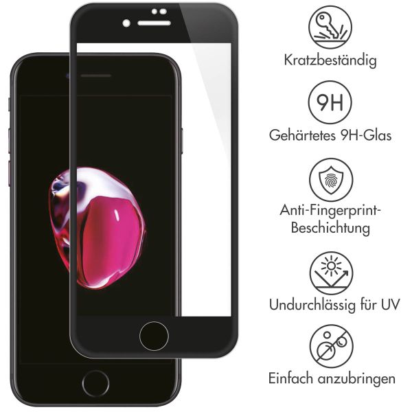 Selencia Premium Screen Protector aus gehärtetem Glas für das iPhone 8 Plus / 7 Plus / 6(s) Plus - Schwarz