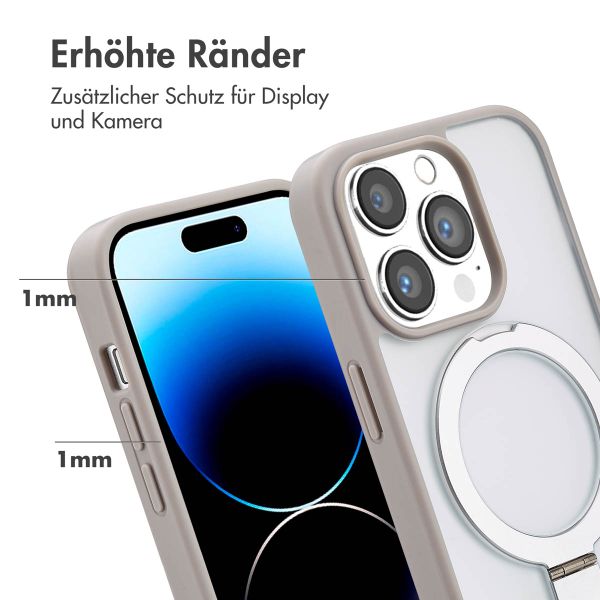 Accezz Ring Stand Backcover mit MagSafe iPhone 14 Pro - Grau