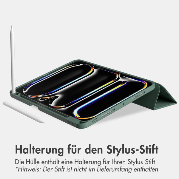 Accezz Smarte Klapphülle aus Silikon Apple iPad Pro 13 (2025) M5 / (2024) M4 - Dunkelgrün