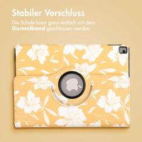 imoshion 360° drehbare Design Klapphülle für das iPad 9 (2021) / iPad 8 (2020) / iPad 7 (2019) 10.2 Zoll - Yellow Flowers