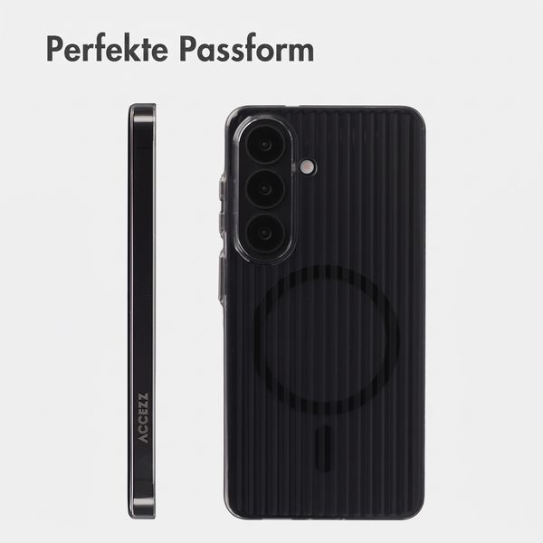 Accezz Lite Backcover mit MagSafe | Fluted | Samsung Galaxy S26 - Schwarz