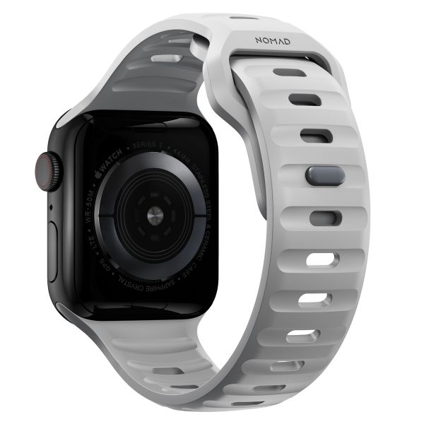 Nomad Sport Armband FKM für das  Apple Watch Series 1 t/m 11 / SE / Ultra (44/45/46/49 mm) - Lunar Gray