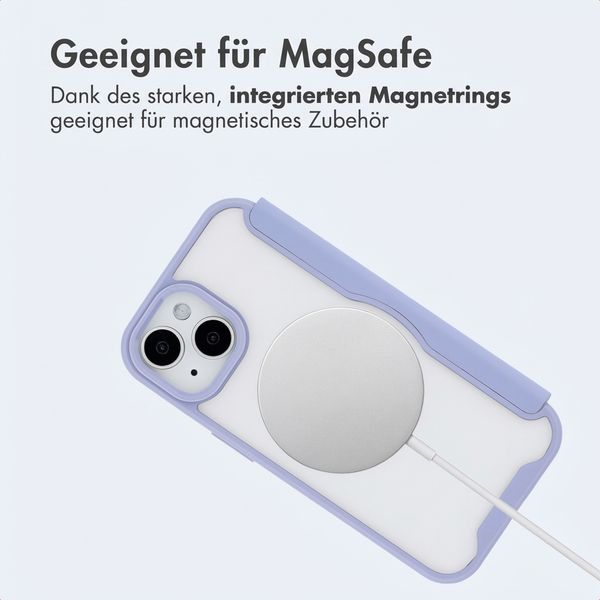imoshion Transparente Bookcase mit MagSafe Apple iPhone 15 - Lila