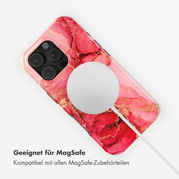 Selencia Vivid Tough Back Cover mit MagSafe für das iPhone 16 Pro - Rosy Marble