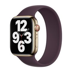 Apple Silikon Solo Loop für  Apple Watch Series 1 - 9 / SE (38/40/41 mm) | Series 10 / 11 (42 mm) - Größe 6 - Dark Cherry
