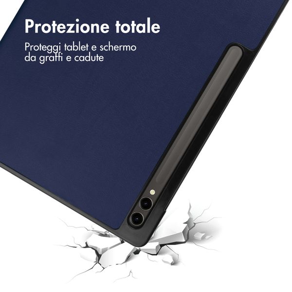 imoshion Trifold Klapphülle Samsung Galaxy Tab S10 Ultra / Tab S9 Ultra - Dunkelblau