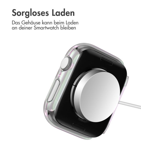 imoshion Full Cover glänzendes Hard Case für die Apple Watch Series 7 / 8 / 9 – 45 mm – Pearlescent