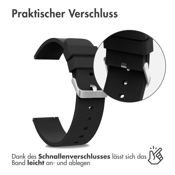 imoshion Silikonband -   Universelle 24 mm Anschluss - Schwarz