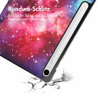 imoshion Design Trifold Klaphülle Samsung Galaxy Tab S9 11.0 Zoll / Tab S10 FE / S9 FE 10.9 Zoll - Space