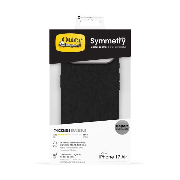 OtterBox Symmetry Cactus Leder Back Cover MagSafe Apple iPhone Air - Noir Ash