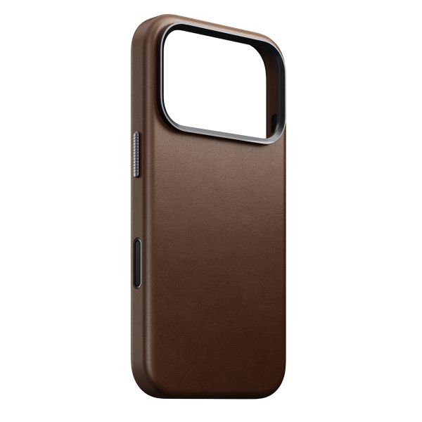 Nomad Traditional Leather Backcover mit MagSafe Apple iPhone 17 Pro - Braun