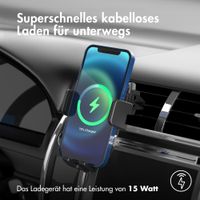 Accezz ﻿Handyhalterung Auto - Kabelloses Ladegerät - Lüftungsgitter - Schwarz