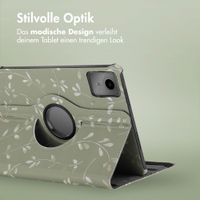 imoshion 360° drehbare Design Klapphülle für das Lenovo Tab M11 - Green Flowers