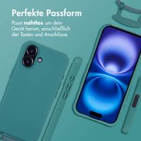 imoshion Color Backcover mit abtrennbarem Band MagSafe für das Apple iPhone 16 - Dark Green