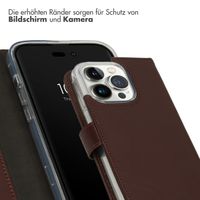 Selencia Echtleder Klapphülle iPhone 14 Pro - Braun