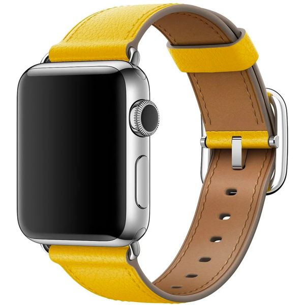 Apple Leather Band Classic Buckle für die Apple Watch Series 1-9 / SE - 38/40/41 mm / Series 10 - 42 mm - Sunflower