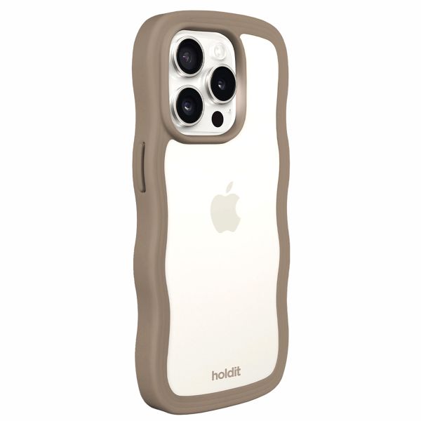 Holdit Wavy Case Apple iPhone 14 Pro Max - Mocha Brown / Transparent