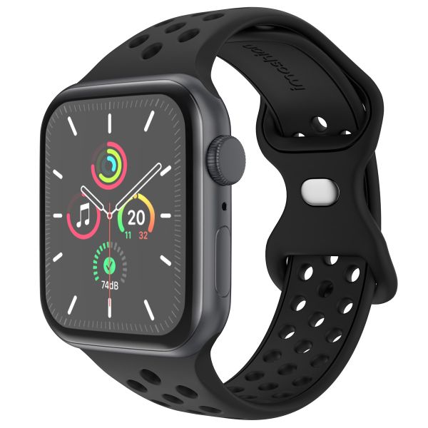 imoshion Sportarmband⁺ für die Apple Watch Series 1 bis 10 / SE / Ultra (2) (44/45/46/49 mm) - Größe M/L - Schwarz