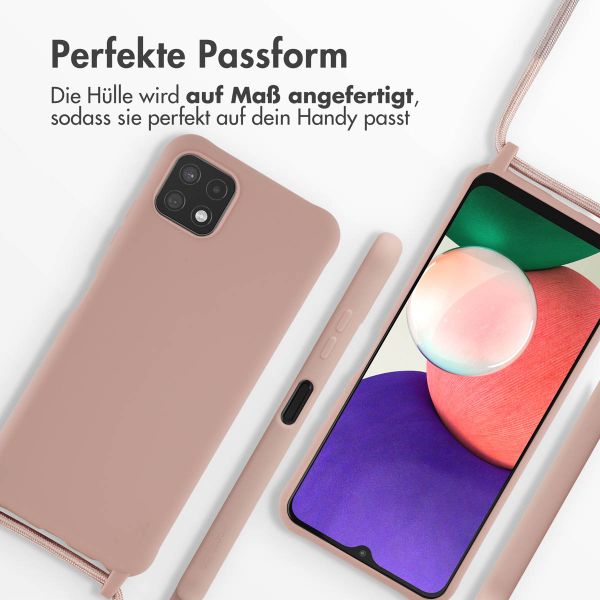 imoshion SilikonHülle mit Band Samsung Galaxy A22 (5G) - Sand Pink