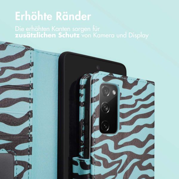 imoshion ﻿Design Klapphülle für das Samsung Galaxy S20 FE - Black Blue Stripes