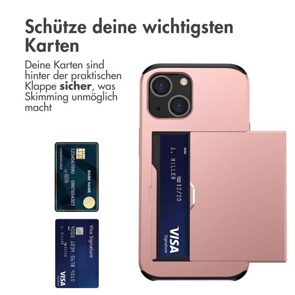 imoshion Backcover mit Kartenfach für das iPhone 14 - Rose Gold