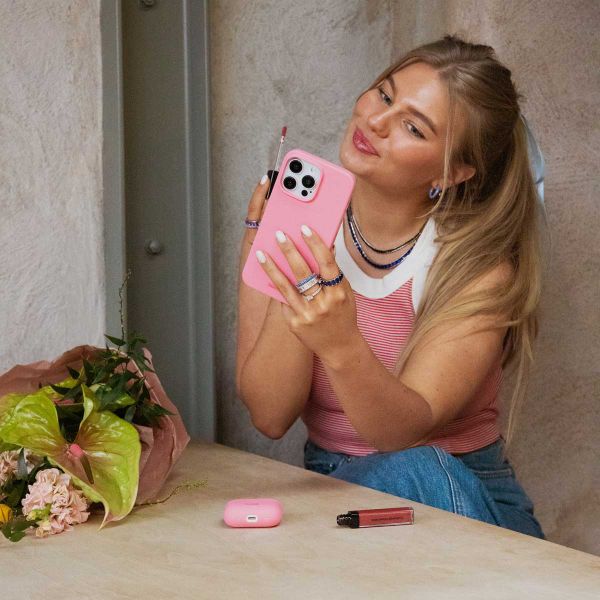 Holdit Silicone Case Apple iPhone 15 Pro Max - Rouge Pink