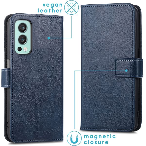 imoshion Luxuriöse Klapphülle OnePlus Nord 2 - Dunkelblau