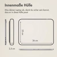 Accezz Leather Laptop Hülle mit Reißverschluss 15-16 Zoll - Laptop Sleeve - Cognac
